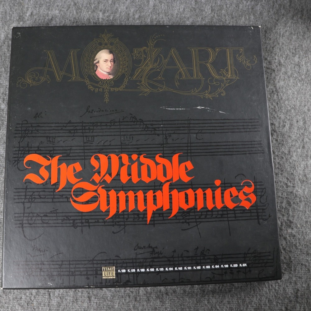 Mozart The Middle Symphonies 5xLP Vinyl Box Set Time-Life 1980 Classical STL-M06